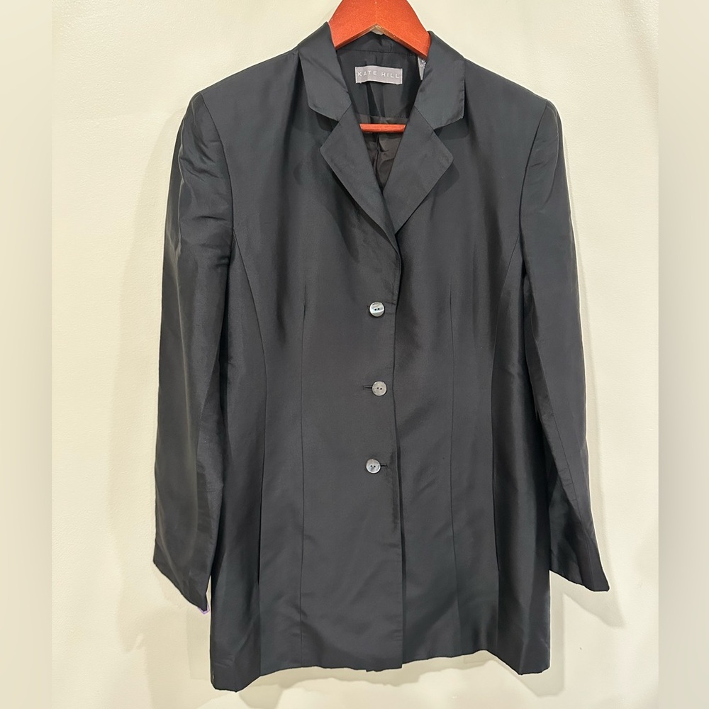 Kate Hill Silk Black Women's Blazer